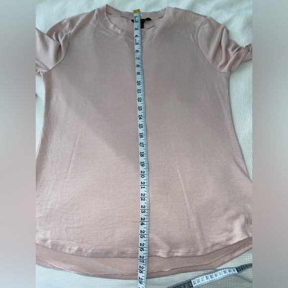 Women’s‎ BANANA REPUBLIC light pink LUXESPUN CURVED-HEM TOP size Large NEW - Picture 7 of 15